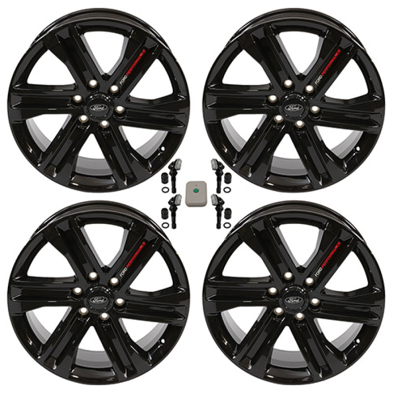 Ford Racing 2024 F-150 20x8.5in Gloss Black Wheel Kit Wheels - Cast Ford Racing