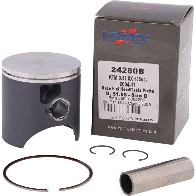 Vertex Piston 04-11 KTM 105 SX 105cc Cast Race Piston Kit Piston Sets - Powersports Vertex Pistons