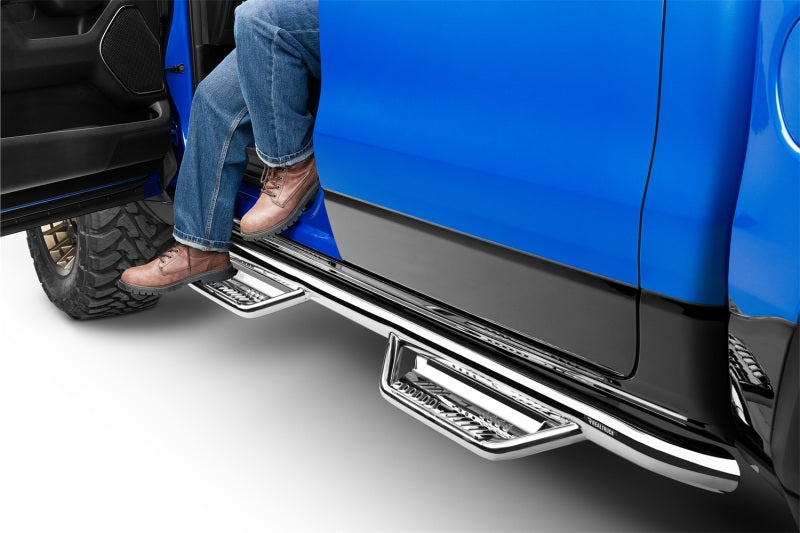 N-Fab Podium SS 19-20 Dodge RAM 1500 Crew Cab - Cab Length - Polished Stainless - 3in Side Steps N-Fab