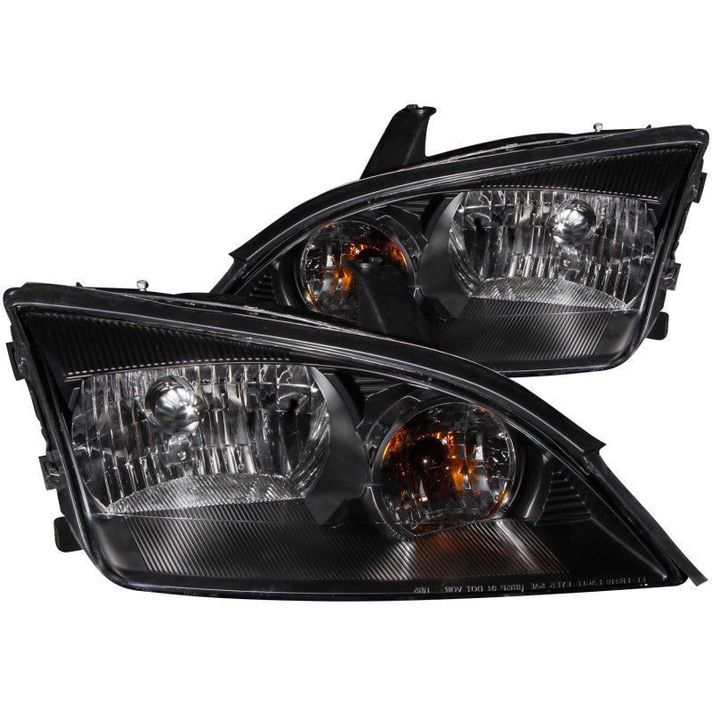 ANZO 2005-2007 Ford Focus Crystal Headlights Black Headlights ANZO