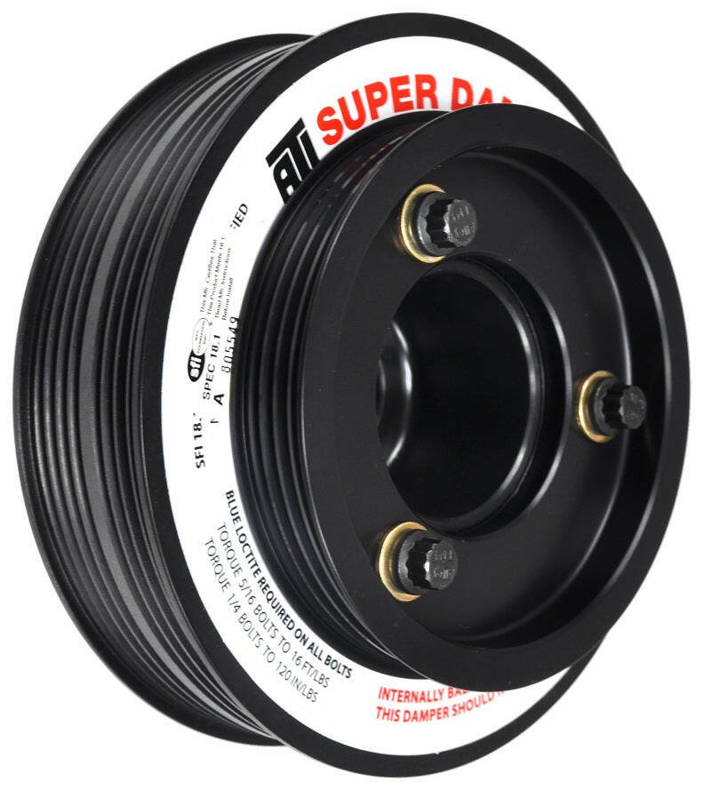 ATI Damper - 5.67in - Alum - (3) 4 Grv - Honda B - OEM Style - Bolt On Ps - 1Pc Crankshaft Dampers ATI