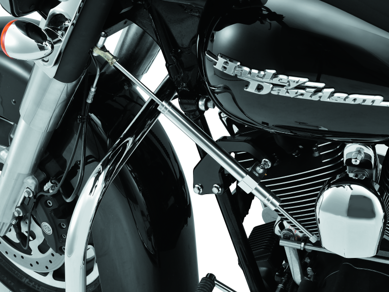 Twin Power 00-08 FLH FLT Satin Steering Damper Kit Steering Dampers TwinPower