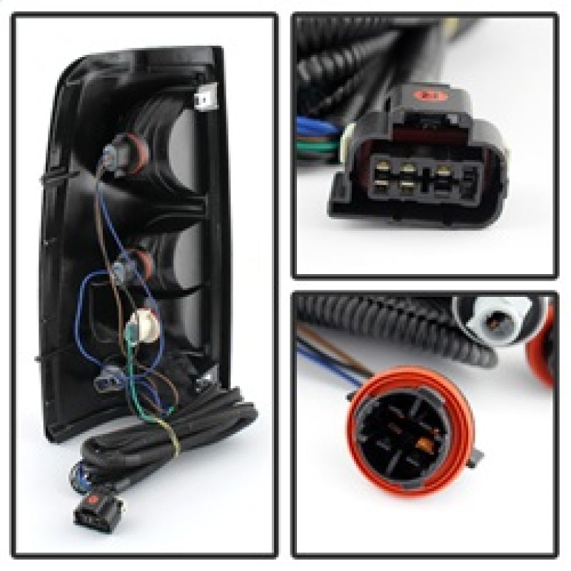 xTune Chevy Silverado 1500-2500-3500 03-06 OEM Style Tail Lights Red Clear ALT-JH-CS03-OE-RC Tail Lights SPYDER