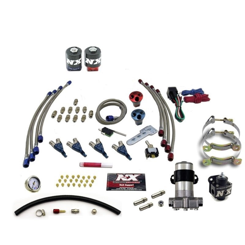 Nitrous Express 4 Cyl Piranha Nitrous Kit (Pro-Mod) w/o Bottle Nitrous Systems Nitrous Express