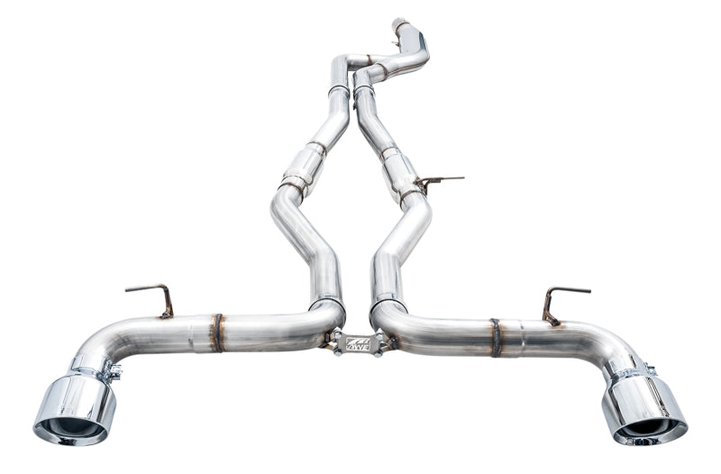 AWE Tuning 2020 Toyota Supra A90 Track Edition Exhaust - 5in Chrome Silver Tips Catback AWE Tuning