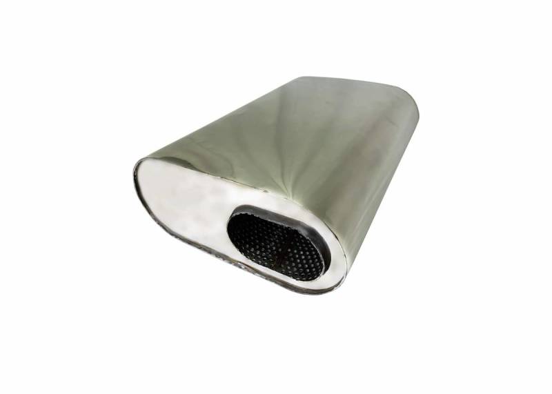 Granatelli 3.0in Inlet 3.0in Outlet 13x9.5x6in Oval Muffler Muffler Granatelli Motor Sports