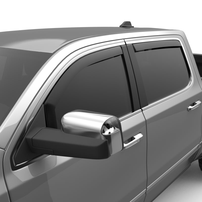 EGR 19-23 Ram 1500 In-Channel Window Visors Front/Rear Set Matte Black Crew Cab Wind Deflectors EGR
