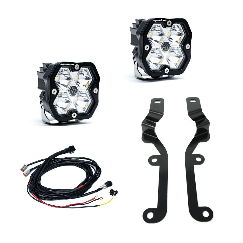 Baja Designs 19-24 Chevy Silverado 1500 Squadron Sport 2.0 A-Pillar Kit (Spot) - Clear Light Bars & Cubes Baja Designs