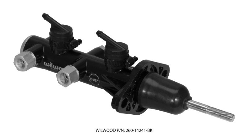 Wilwood Tandem Remote Master Cylinder - 7/8in Bore Black Brake Master Cylinder Wilwood