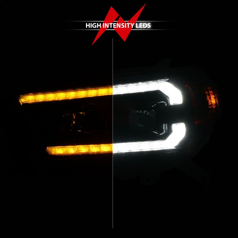 ANZO 10-13 Toyota 4Runner Projector Headlights - Black Headlights ANZO
