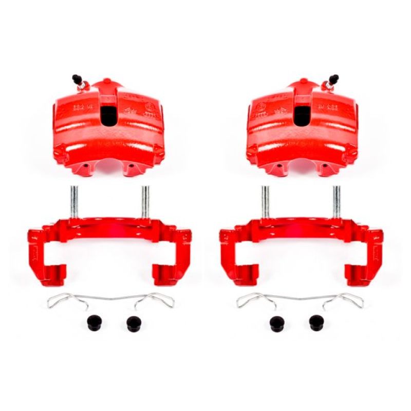 Power Stop 08-09 Audi TT Front Red Calipers w/Brackets - Pair Brake Calipers - Perf PowerStop