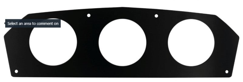 Autometer CAN-AM 12-18 Maverick / 10-20 3 Gauge Dash Panel (Fits 2-1/16in Gauges) Gauge Pods AutoMeter