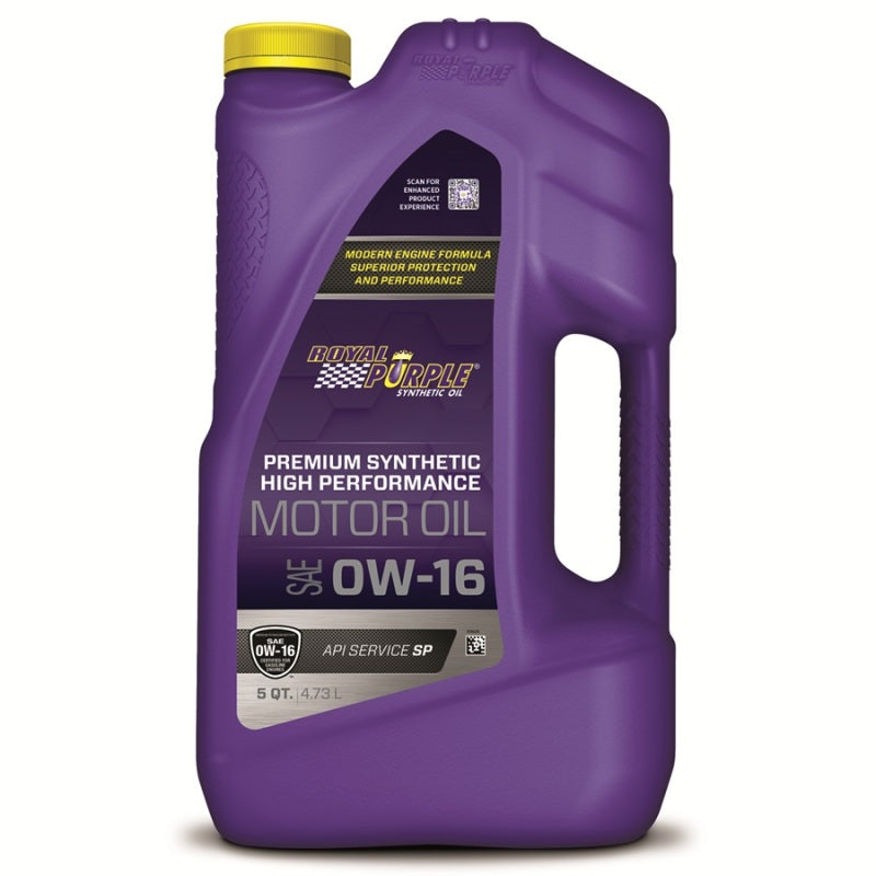 Royal Purple High Performance Ultra-Low Viscosity 0W-16 Motor Oil - 5 Quart Motor Oils Royal Purple