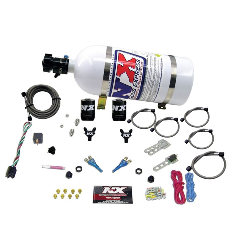 Nitrous Express GM EFI Dual Nozzle Nitrous Kit (100-300HP) w/10lb Bottle Nitrous Systems Nitrous Express