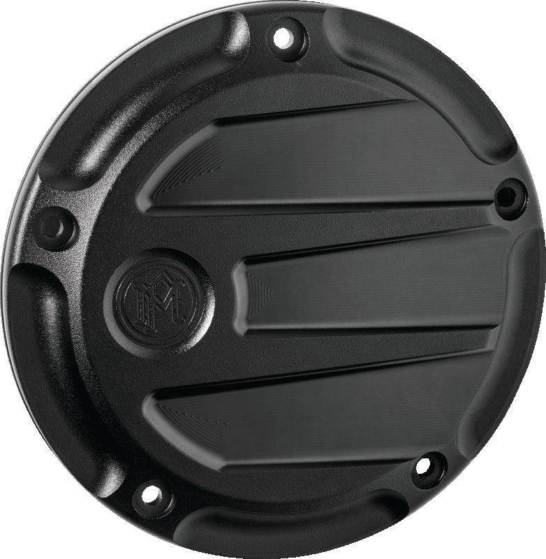Performance Machine Derby Cover Scallop - Black Ops Engine Covers Performance Machine
