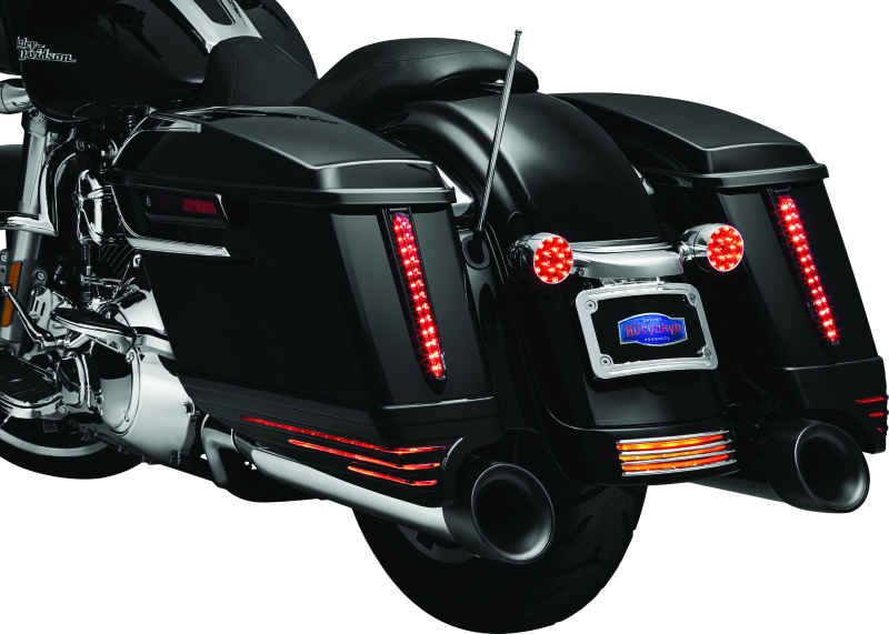 Kuryakyn Curved License Plate Mount Chrome License Plate Relocation Kuryakyn