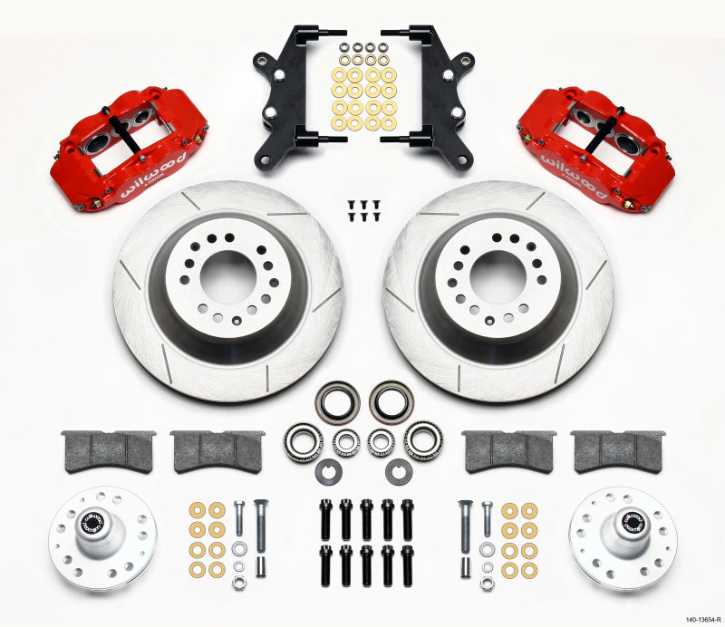 Wilwood Narrow Superlite 6R Front Hub & 1PC Rtr Kit 12.88in-Red 60-68 Ford / Mercury Full Size Big Brake Kits Wilwood