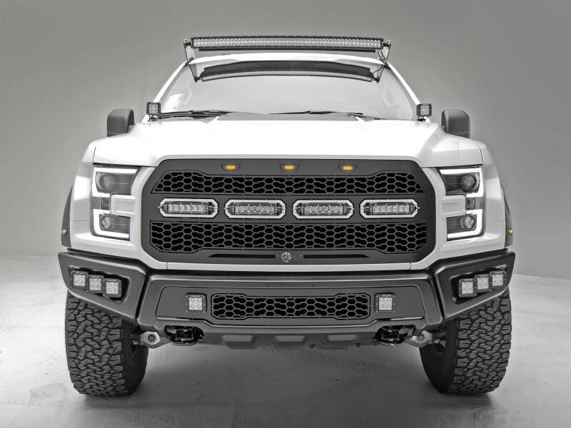 aFe 17-20 Ford Raptor w/o FFC Scorpion Grill w/ LEDs Grilles aFe