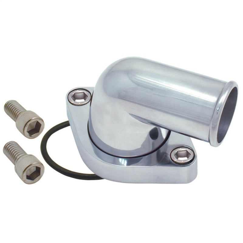 Spectre Chevy 90 Degree Swivel Water Neck - Polished Aluminum Thermostat Housings Spectre