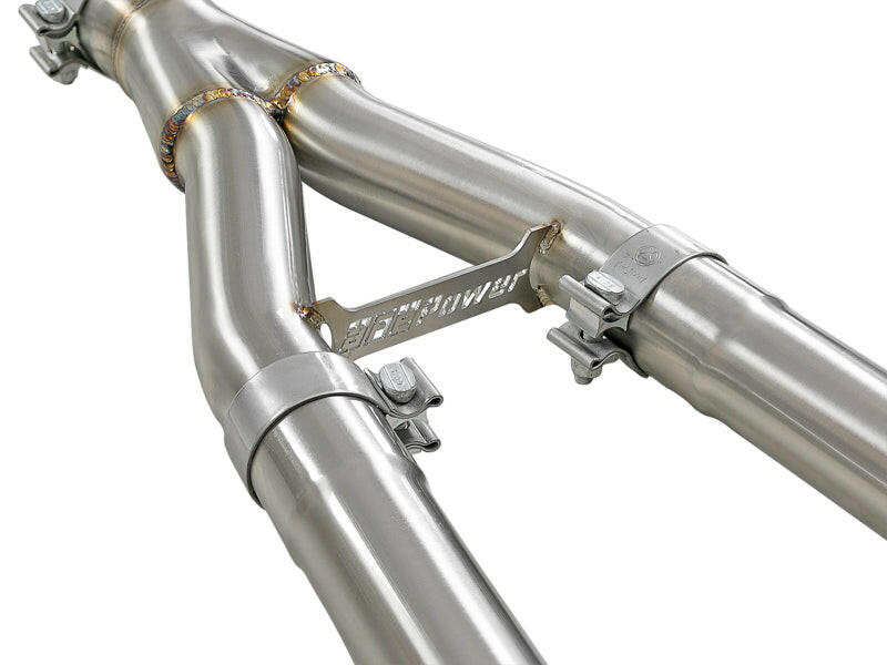 aFe Takeda 2.5in to 3in 304 SS Y-Pipe Exhaust System 16-18 Infiniti Q50/Q60 V6-3.0L (tt) X Pipes aFe