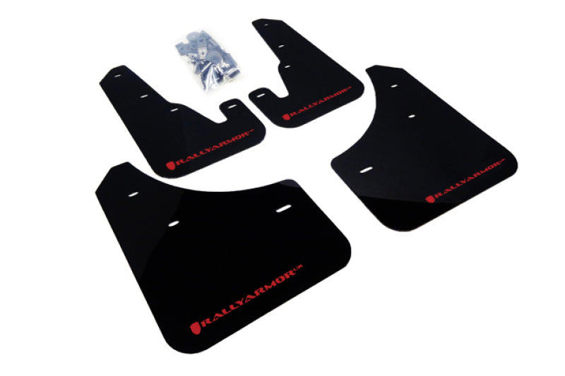 Rally Armor 04-09 Mazda3/Speed3 Basic Black Mud Flap w/ Black Logo Mud Flaps Rally Armor