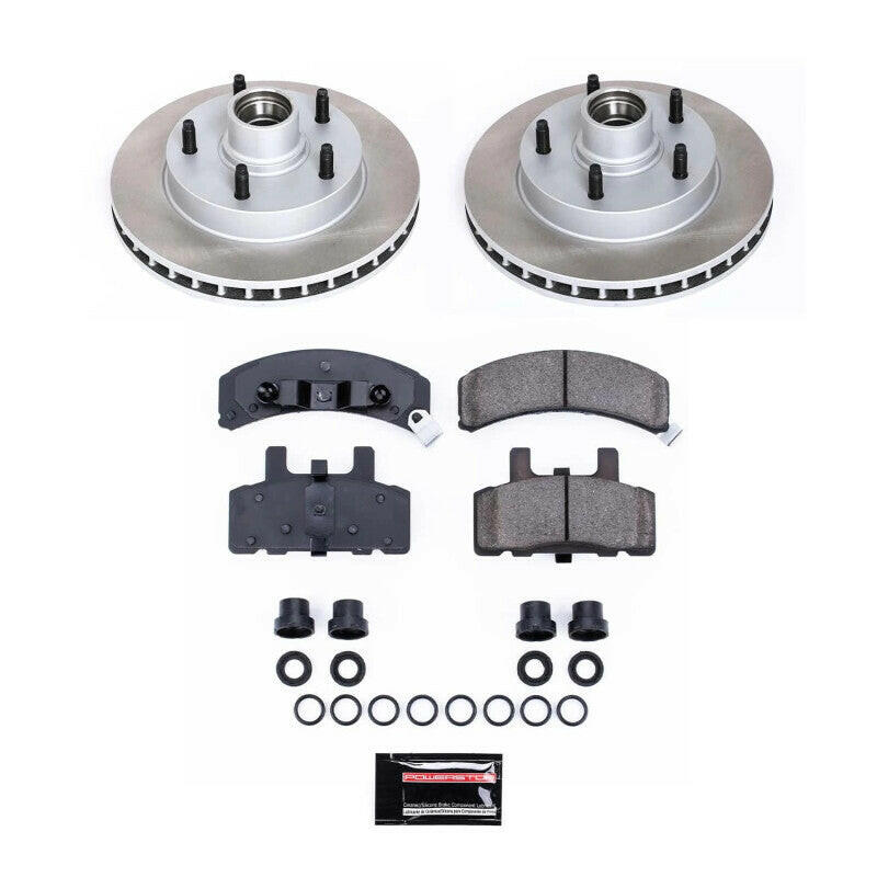 Power Stop 94-99 Dodge Ram 1500 Front Semi-Coated Rotor Kit Brake Kits - Performance Blank PowerStop