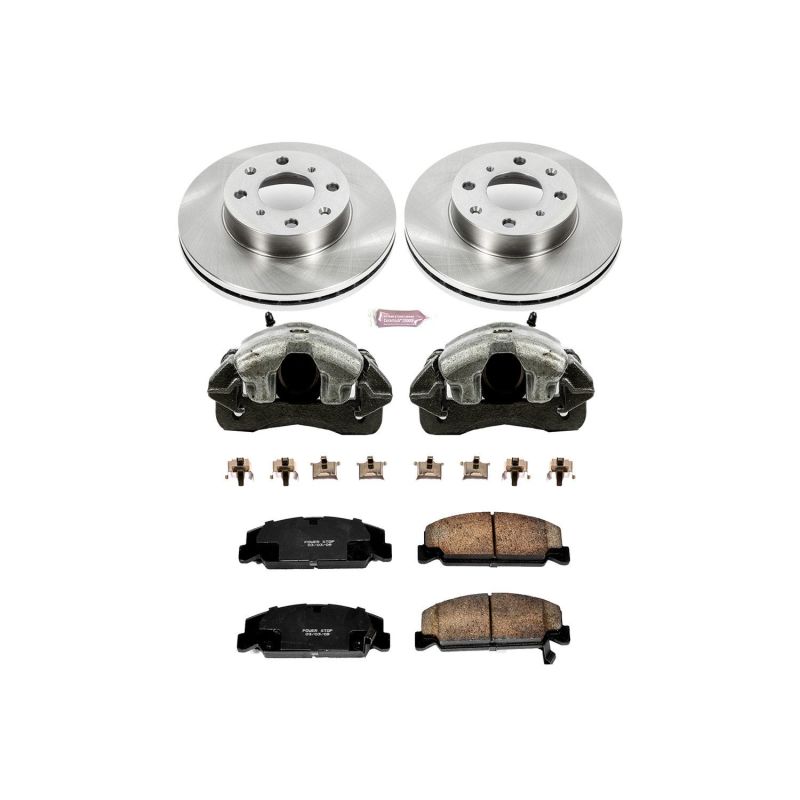 Power Stop 90-00 Honda Civic Front Autospecialty Brake Kit w/Calipers Brake Kits - OE PowerStop