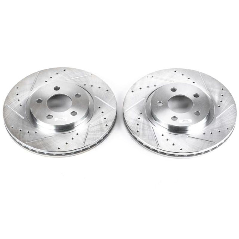 Power Stop 01-10 Chrysler PT Cruiser Front Evolution Drilled & Slotted Rotors - Pair Brake Rotors - Slot & Drilled PowerStop