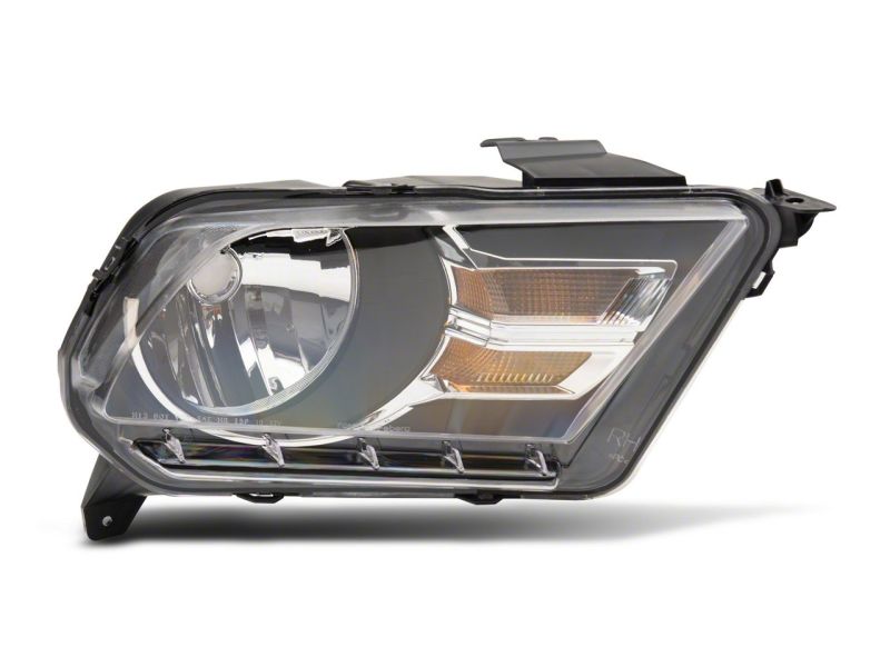 Raxiom 10-12 Ford Mustang Axial Series OEM Style Rep Headlights- Chrome Housing (Clear Lens) Headlights Raxiom