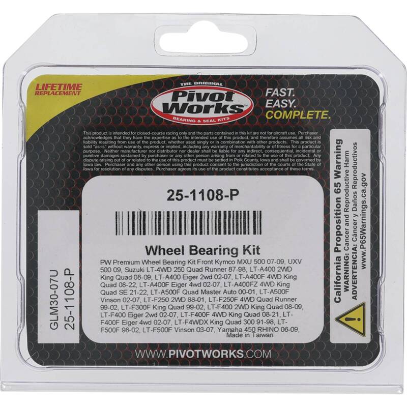 Pivot Works Premium Wheel Bearing Wheel Bearings Pivot Works
