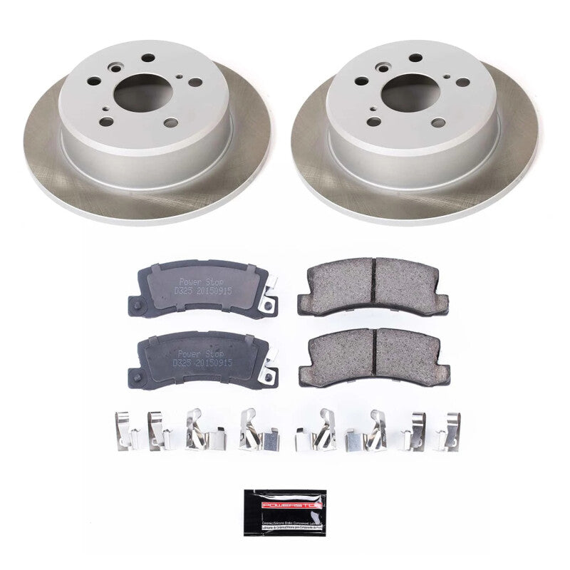 Power Stop 1999 Toyota Solara Rear Semi-Coated Rotor Kit Brake Kits - Performance Blank PowerStop