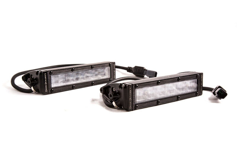 Diode Dynamics 6 In LED Light Bar Single Row Straight SS6 - White Wide Light Bar (Pair) Light Bars & Cubes Diode Dynamics