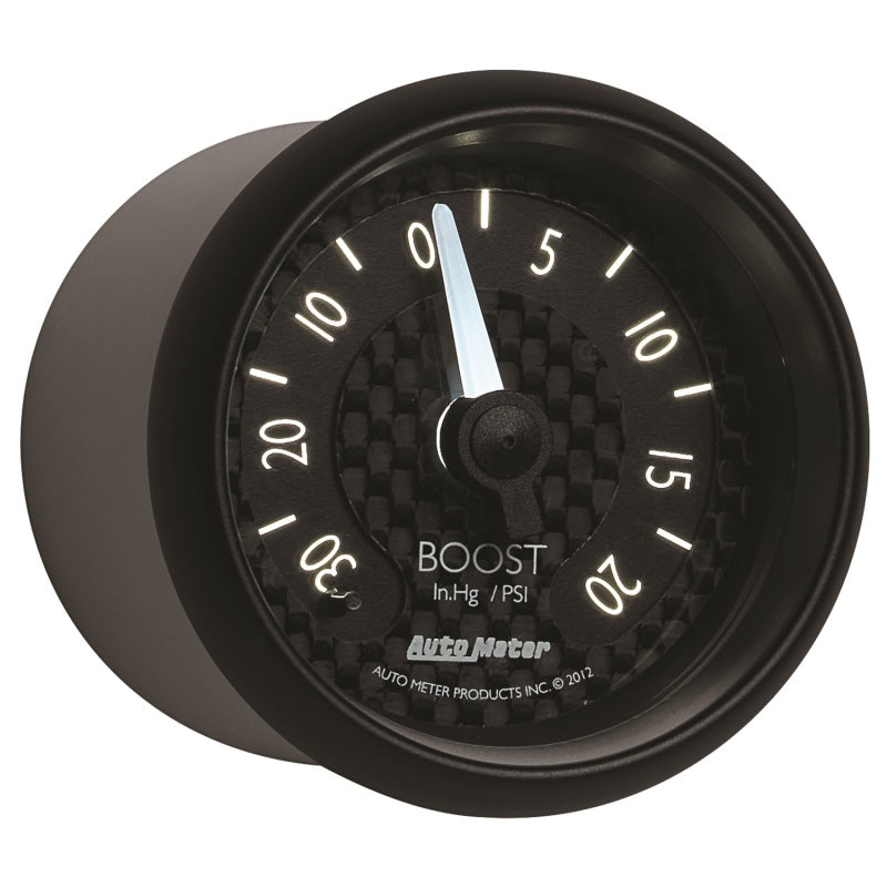 Autometer GT Series 52mm Mechanicl 30 In Hg/20 psi Vacuum/Boost Gauge Gauges AutoMeter