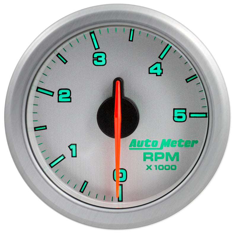 Autometer Airdrive 2-1/6in Tachometer Gauge 0-5K RPM - Silver Gauges AutoMeter