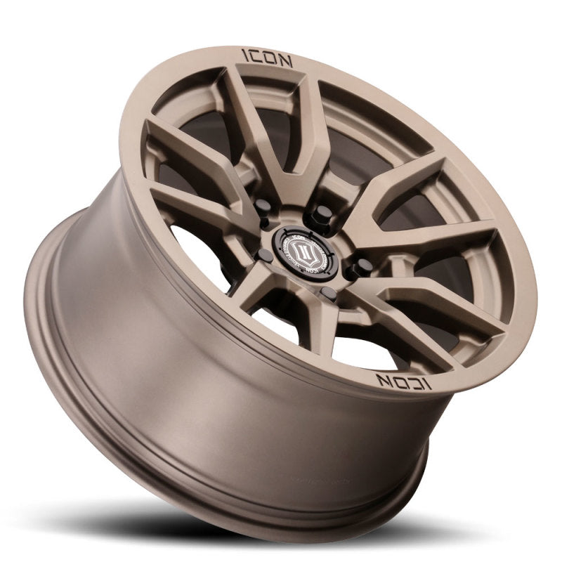 ICON Vector 5 17x8.5 5x5 -6mm Offset 4.5in BS 71.5mm Bore Bronze Wheel Wheels - Cast ICON