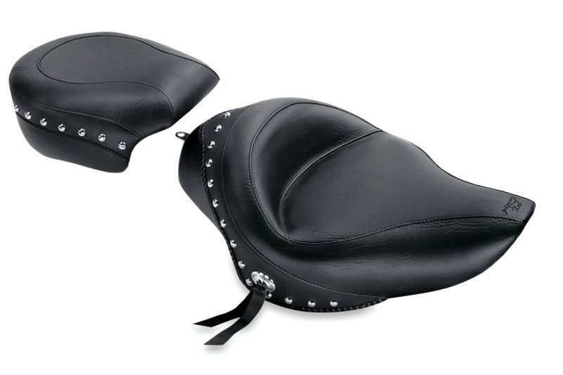 Mustang 04-21 Harley Sportster Standard Touring Passenger Seat w/Studs - Black Passenger Motorcycle Seats Mustang Motorcycle