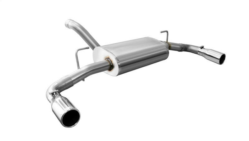 Corsa 2018-2025 Jeep Wrangler JL 2.5in Dual Rear Exit Polished Tips Touring Axle-Back Exhaust Axle Back CORSA Performance