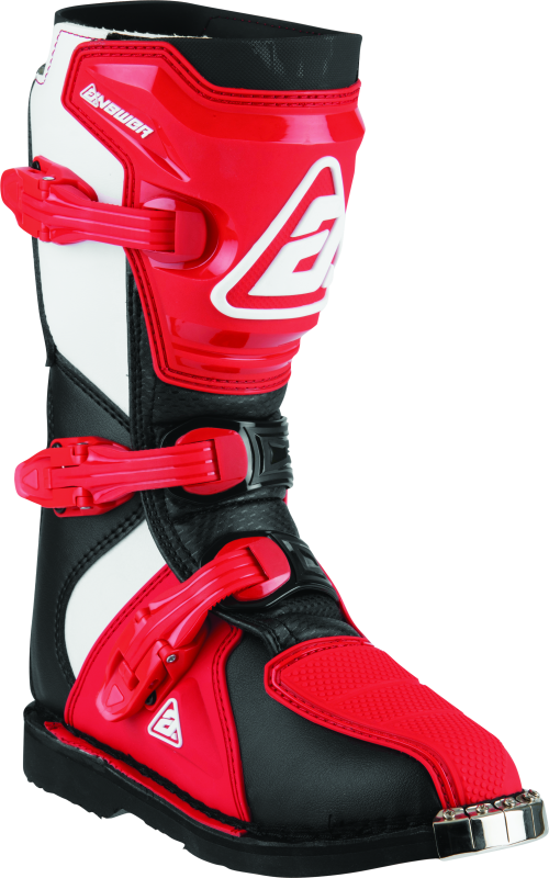Answer AR1 Boot Black/Red Youth Size - 6 Motorcycle Boots Answer