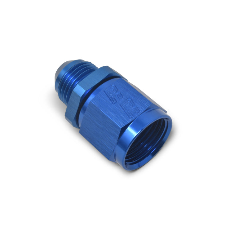 Russell Performance BLUE ANODIZED -6 TUBE COUPLING NUT W/ FLARED REDUCER TO -4 AN MALE Fittings Russell