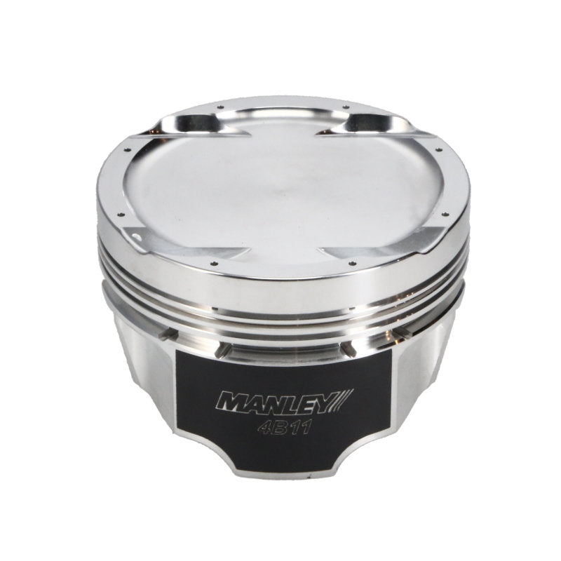 Manley 08+ Mitsubishi 4B11T 86mm STD -11cc Dome 9.0:1 CR Turbo Tuff Series Piston Set w/ Rings Piston Sets - Forged - 4cyl Manley Performance