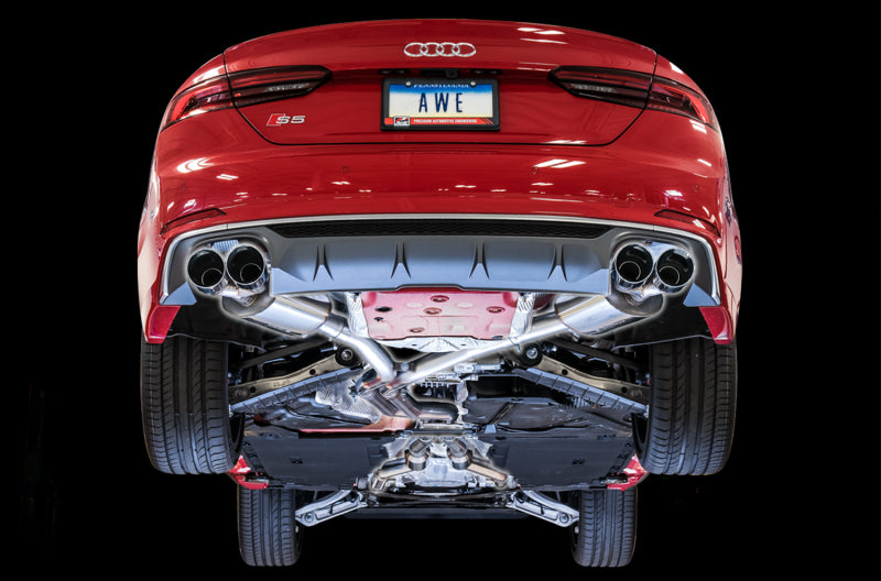 AWE Tuning Audi B9 S5 3.0T Touring Edition Exhaust - Chrome Silver Tips (102mm) Catback AWE Tuning