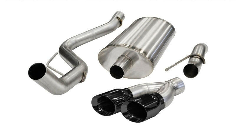 Corsa 2011-2014 Ford F-150 Raptor 6.2L V8 Black Sport Cat-Back Exhaust Catback CORSA Performance