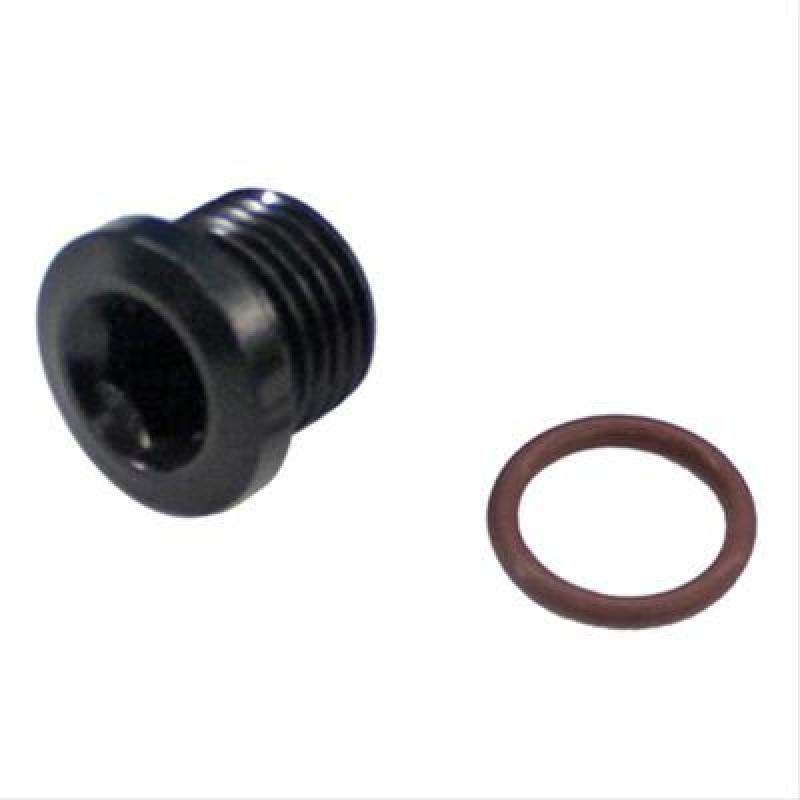 Fragola -4AN (7/16-20) Socket Hex Port Plug - Black Fittings Fragola