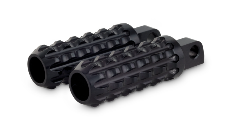 Burly Brand Universal Reaper Billet Footpeg Set - Black Footpegs Burly Brand