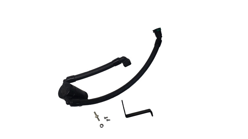 J&L 24-25 Ford Mustang GT w/ Whipple Supercharger Oil Separator 3.0 PCV Side - Black Anodized Oil Separators J&L