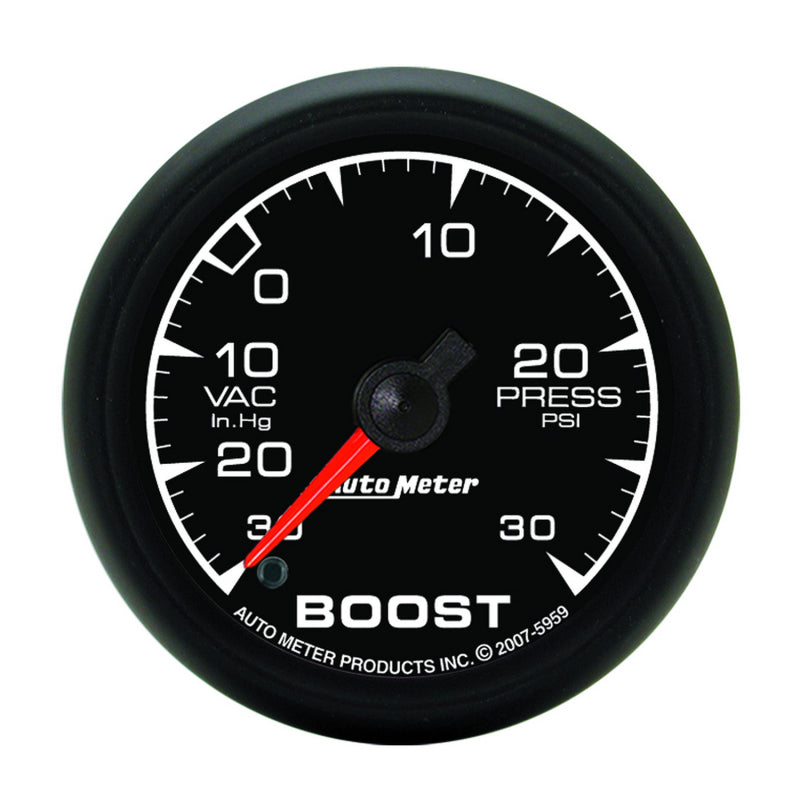 Autometer ES 52mm Full Sweep Electronic 30 In Hg-Vac/30 PSI Vacuum/Boost Gauge Gauges AutoMeter
