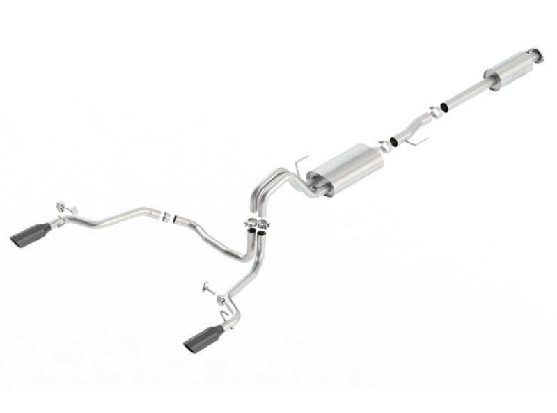 Borla 15-17 Ford F-150 2.7L/ 3.5L EcoBoost/ 5.0L V8 Rear Exit S-Type Catback Exhaust Black Chrome Catback Borla