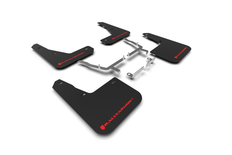 Rally Armor 19-25 Ford Focus ST MK4 Black UR Mud Flap w/Red Logo Mud Flaps Rally Armor