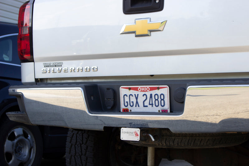 Fishbone Offroad Hitch Cover - 2In Hitch - Black Powdercoated Steel Hitch Covers Fishbone Offroad