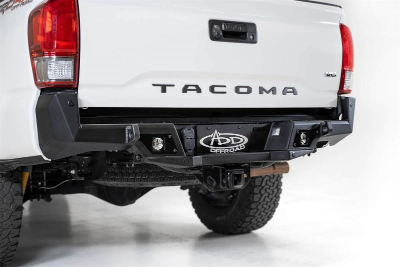Addictive Desert Designs 16-19 Toyota Tacoma Stealth Fighter Rear Bumper w/ Backup Sensor Cutouts Bumpers - Steel Addictive Desert Designs